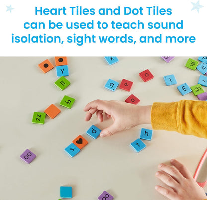 hand2mind Phonics Word-Building Magnetic Tiles, Recognition and Sound Learning for Kindergarten, Phonemic Awareness Manipulatives, Science of Reading Classroom Foam Materials, Set of 6