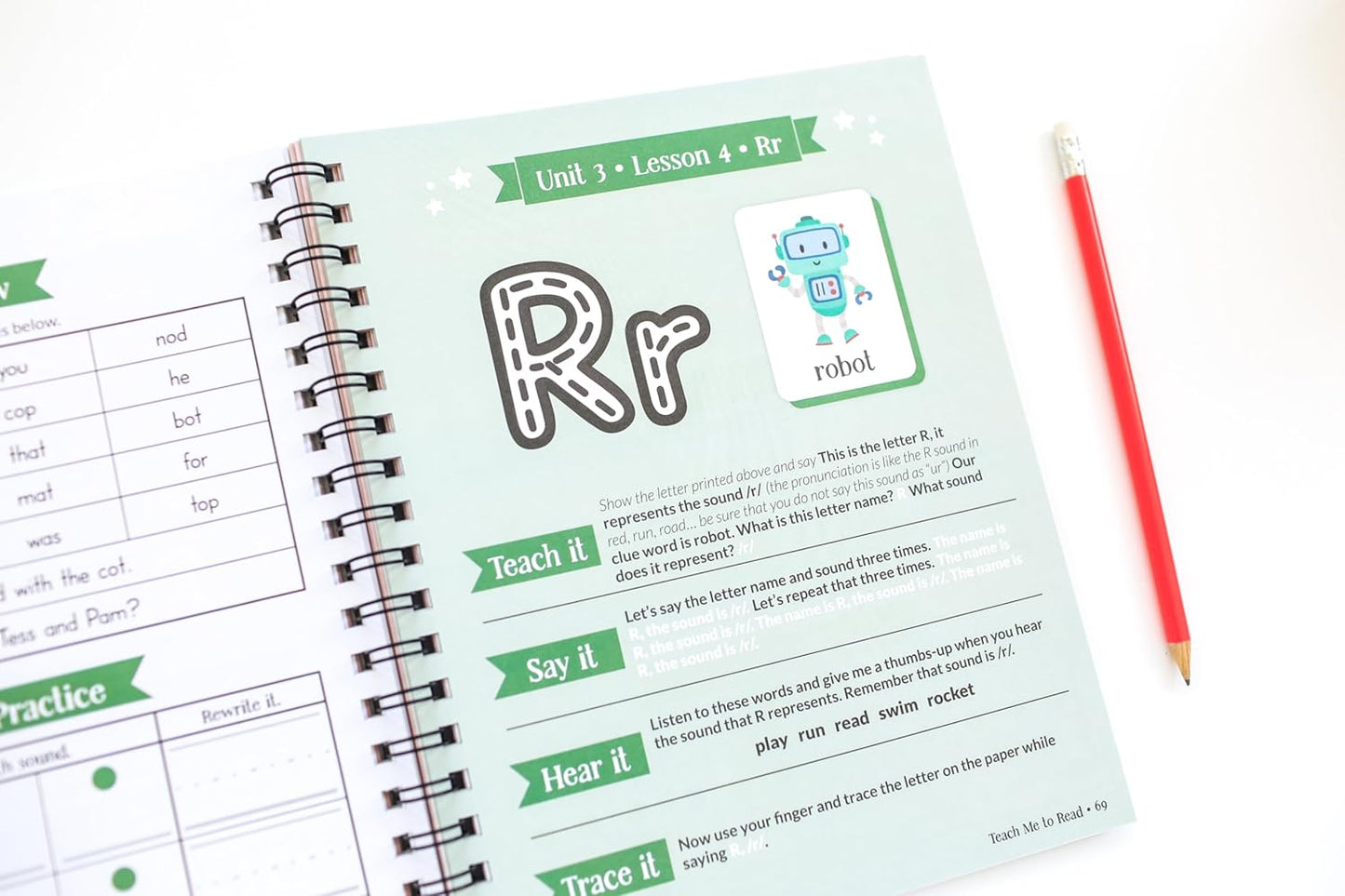 Teach Me to Read: A Parent Guided Student Workbook for Kids to Learn to Read Using Phonics, Decodables and the Science of Reading (Video Tutorials Included)