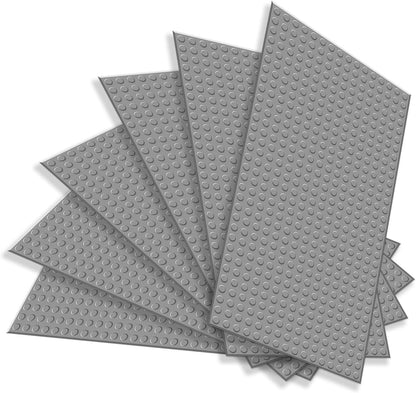 TORMEN 10x5 inch Classic Baseplates, Building Bricks Plates Compatible for Major Brands, & STEM Activities, Inspiring Creativity & Learning(Green*4