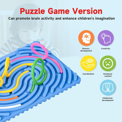 Sensory Board for Kids –Durable Silicone Sensory Activity Board –Sensory Toys for Kids with Autism, ADHD, Anxiety & Stress–Toddlers Calming Travel Essentials Fidget Toy for Kids 3+ & Adults