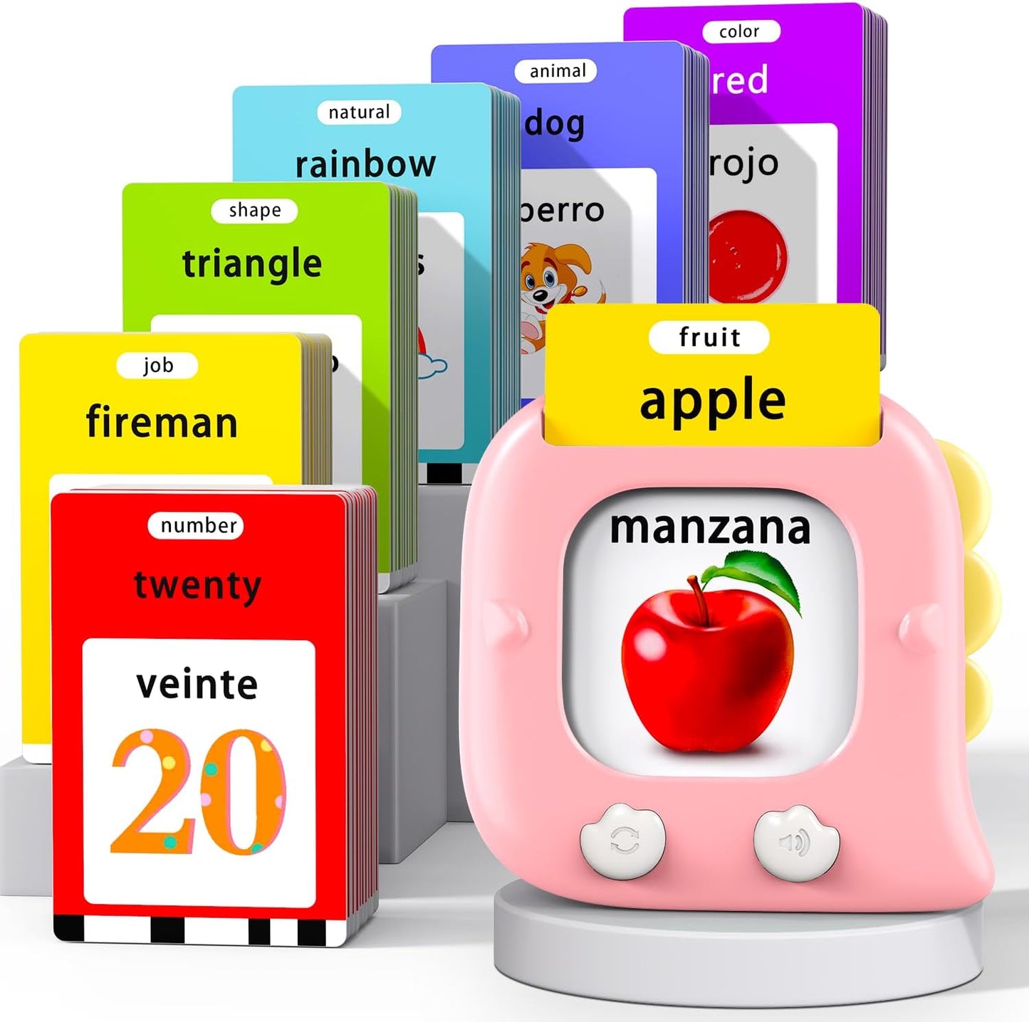 Kidzdo Dinosaur Sight Words Talking Flash Cards for 2 3 4 5 6 Years Old Boys and Girls, Easter Stuff Birthday Gifts for Toddler, Pocket Speech Learning Toys Helps Language Delay Kids, Green