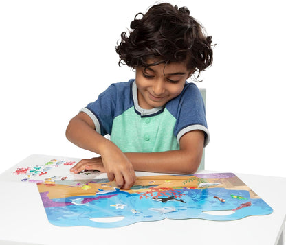 Melissa & Doug Puffy Sticker Activity Books Set of 3 – Dress-Up, Princess & Mermaid, with 208 Reusable Stickers and Fold-Out Scenes, Mess-Free Travel Toys for Kids Ages 4+ - FSC Certified