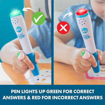 Educational Insights Hot Dots Beginning Phonics Set - Preschool and Kindergarten Flash Cards with Interactive Pen, Preschool Learning Activities, Learn to Read Activity for Kids Ages 3+
