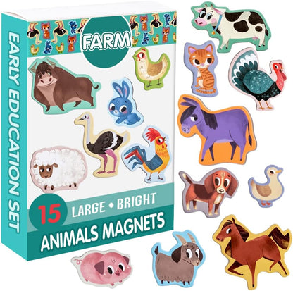 25 Fridge Magnets for Toddlers - Birds Photo Kids Magnets for Refrigerator – Real Magnetic Animals for Children – Big Realistic Magnet for Kids - Learning Toy Set - Baby Educational Gift