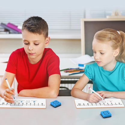 SCRIBBLEDO Dry Erase Number Line Board 4”x12” Inch Lapboard Double Sided White Board Featuring 0-10 Number Line On One Side 0-20 On The Other for Students Desk Whiteboard Math Manipulatives