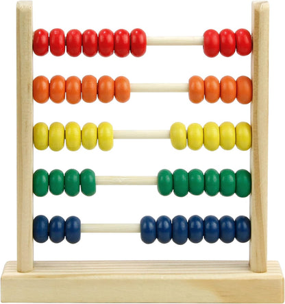 Sealive Wooden Counting Toy - 50 Beads Abacus for Kids Math, Cartoon Giraffe Counters for Kids, Counting Toys for Preschool Learning & Development, Develops Coordination, Motor Skills