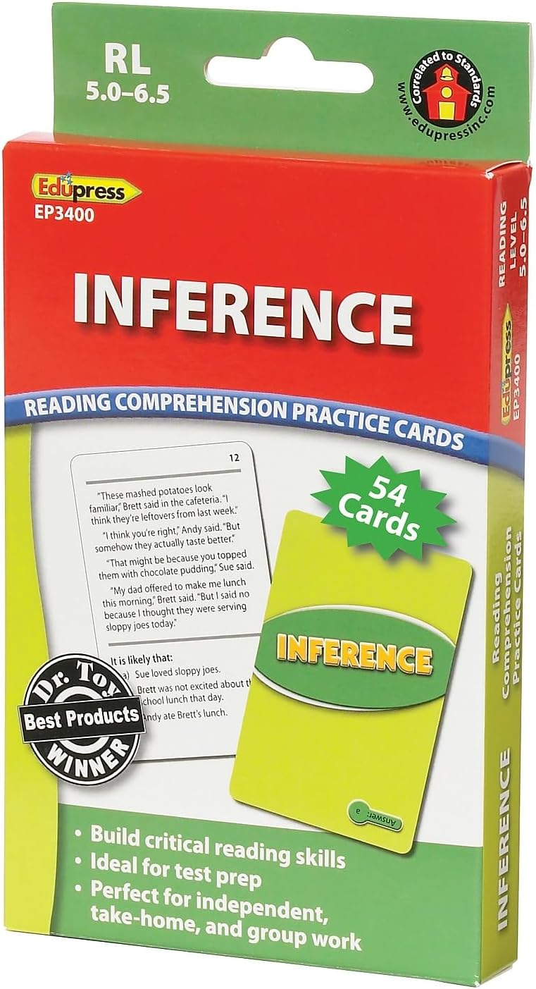 Edupress Reading Comprehension Practice Cards, Informational Text, Red Level (EP63437) Medium