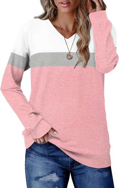 CRAZY GRID Womens Trendy Long Sleeve Shirts Casual Loose Soft Sweatshirt Fall Tops