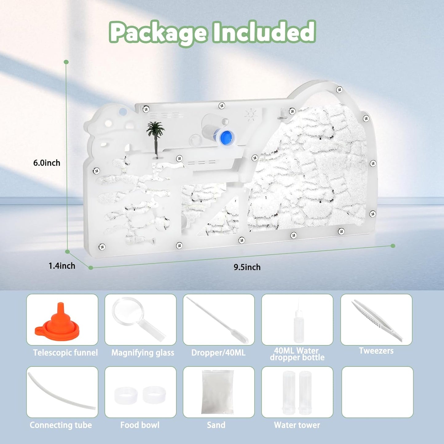 Ant Farms with Connections, Ant Farms, Live Ants for Ant Farm Educational Science DIY Toy Kit - STEM Learning Toy - Great Gifts [Ants not Included] (Castle)