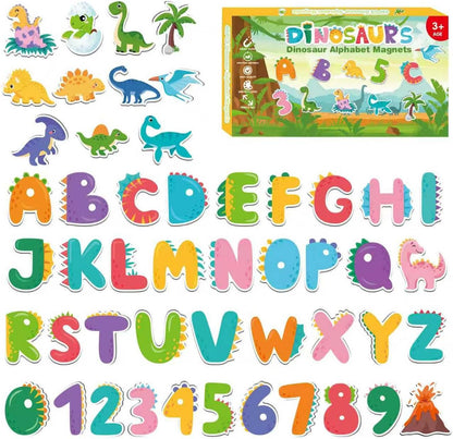 Magnetic Letters and Numbers for Fridge, Cute Colorful Animal Alphabet 26 Uppercase Letters 0-9 Numbers, Fridge Magnets Set for Learning Spelling Girls