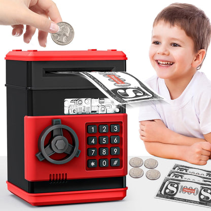 Kids Piggy Bank for Girls - Toys for 5 6 7 8 9 10 Year Old Girl Birthday Gifts - Electronic Piggy Bank ATM Machine Money Safe for Kids Toys Age 6-8-10