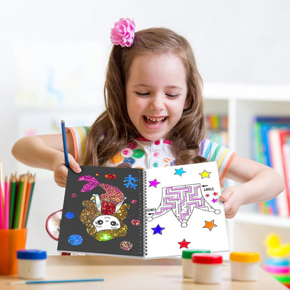 Foil Craft Bugs Butterfly DIY Art Fun Kits Set, No Mess Creative Foil Art Drawing Game for Kids, Birthday Gifts Crafts Supplies Travel Toys for Girls Boys Ages 4-9