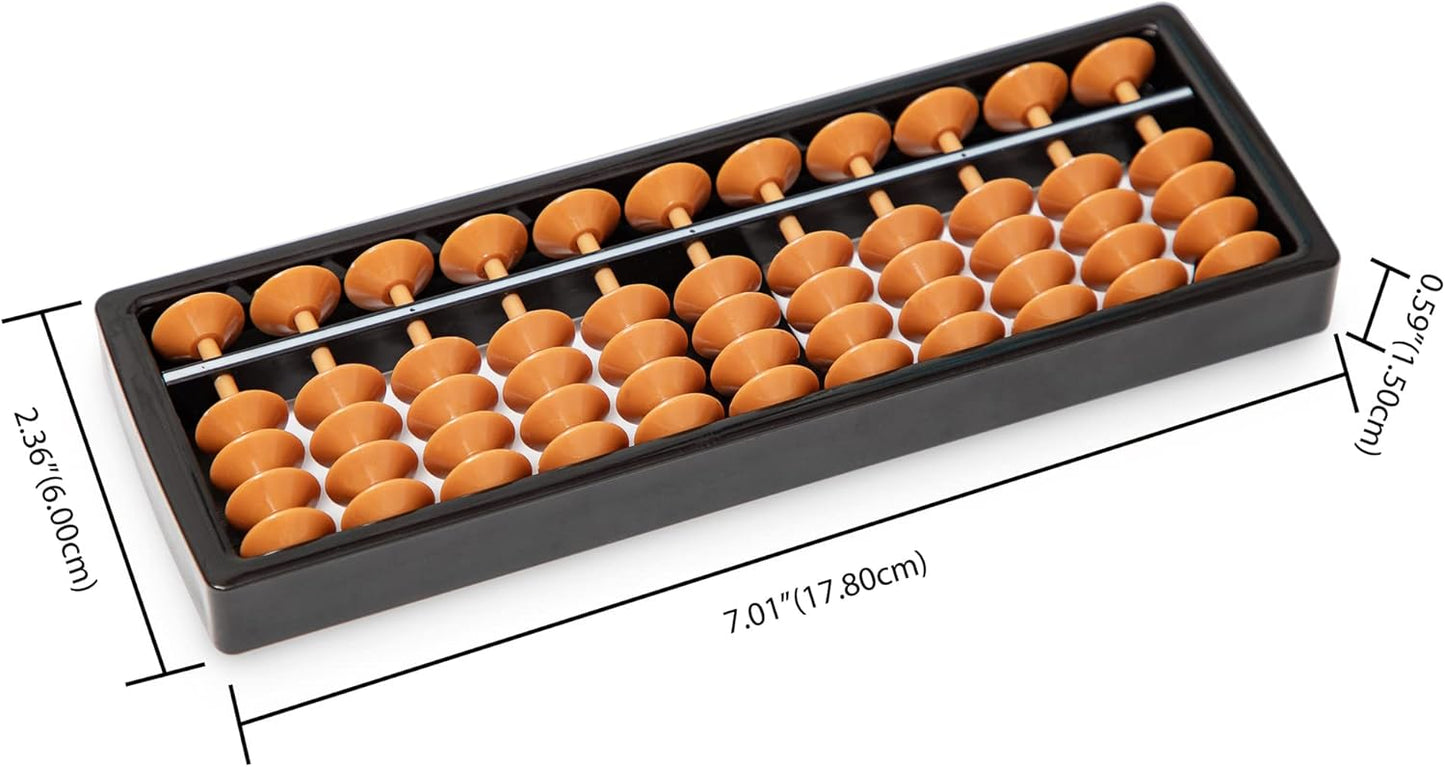 Digital Standard Abacus-17.8 cm-Professional 11-Column Soroban Calculator (Functional and Educational Tool)
