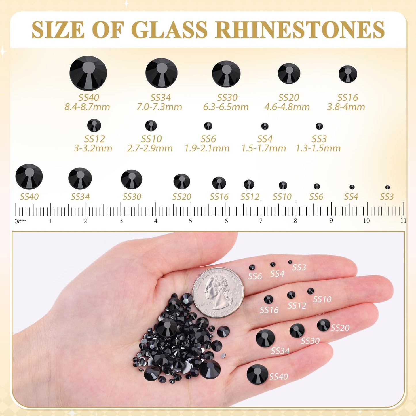 5000PCS SS6/2mm Glass Crystal Rhinestones (Clear), Bedazzling Flatback Rhinestones for Crafting DIY Crafts Nail Art Makeup Decoration, Gems Diamond Charms for Tumbler Shoes Clothing Mug