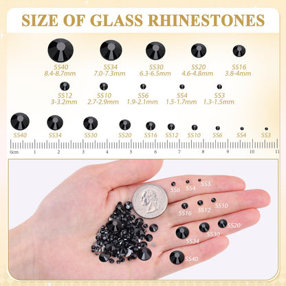 5000PCS SS6/2mm Glass Crystal Rhinestones (Clear), Bedazzling Flatback Rhinestones for Crafting DIY Crafts Nail Art Makeup Decoration, Gems Diamond Charms for Tumbler Shoes Clothing Mug