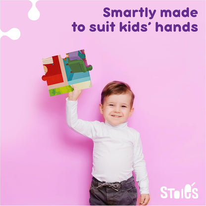 Stoie's Giant Floor Puzzle for Kids Ages 1-3 - My House Theme with 7 Different Rooms - Aids in Developing Fine Motor Skills and Critical Thinking - Made with Durable, Ecological Materials