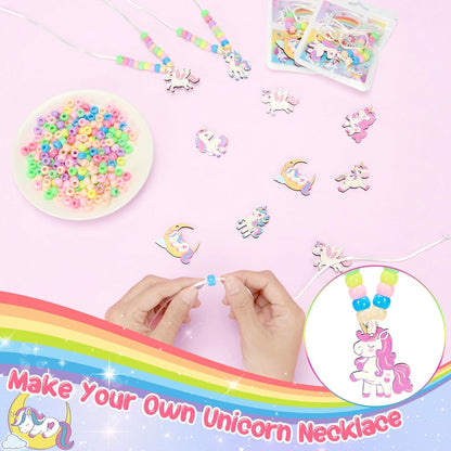 Bafeil 24 Set Easter Crafts Bead Necklace Making Kit for Kids - DIY Make Your Own Bunny Necklace for Arts and Crafts Project, Classroom Activities Gifts, Party Favors & Easter Basket Stuffers