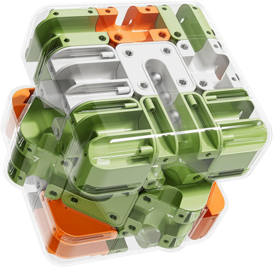JUKUDAHU 3D Cube Puzzle Toys for Kids 3-5 5-8 8-12 with Ball, Educational Brain Teaser Color Matched Game, Family Board Game Fidget Toys Birthday Gift for Boys Girls 3 4 5 6 7 8 9 10+ Years Old Teens