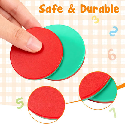100 Pieces Learning Counters Two Color Counters for Math Practice Bingo Chips Math Counters for Kids for Game Classroom