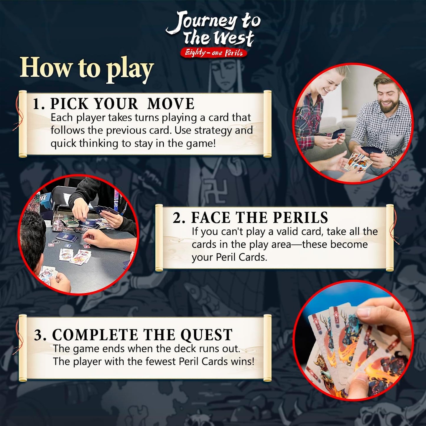 Whales Entertainment | Journey to The West: Eighty-one Perils | Party Strategy Card Games for Adults & Family Night | Fun Ladder Climbing Fantasy Card Game for Adults, Teens and Kids Aged 10+