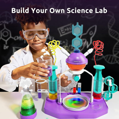 Science Can Science Kit for Kids 8-12 with Unique Lab Station, 50+ Chemistry Experiments & STEM Projects for Boys & Girls, Educational Toys & Learning Gift Idea for Birthday