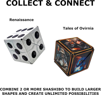 Shashibo Shape Shifting Box - Award-Winning STEM Fidget Toy with Ultra Strong Magnets - Puzzle Cube Transforms Into 100+ Shapes, Perfect Sensory Gift for Kids, Teens, and Adults (Glowquarium)
