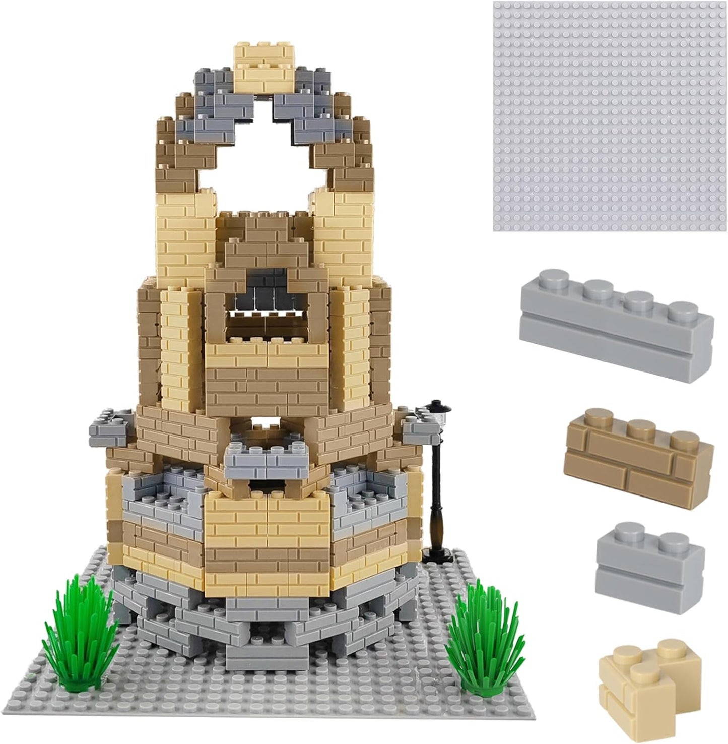 Classic Base Plates Compatible with Bricks & Baseplates, 10"x 10" and 10"x 5" Building Base Combo Set, Thick Boards Base Plates Can Be Used to Build Double Layer Buildings - 3pcs