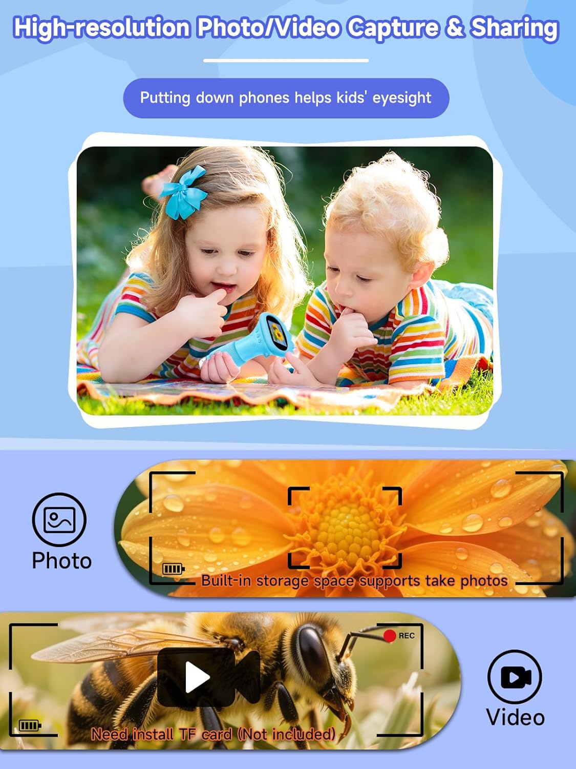 Acoath Microscope for Kids, 1000X Handheld Digital Miniscope with 2.0" Screen, Portable Pocket Microscope Education Toys Birthday Gifts for Age 3 4 5 6 7 8 9 10 Girls Boys