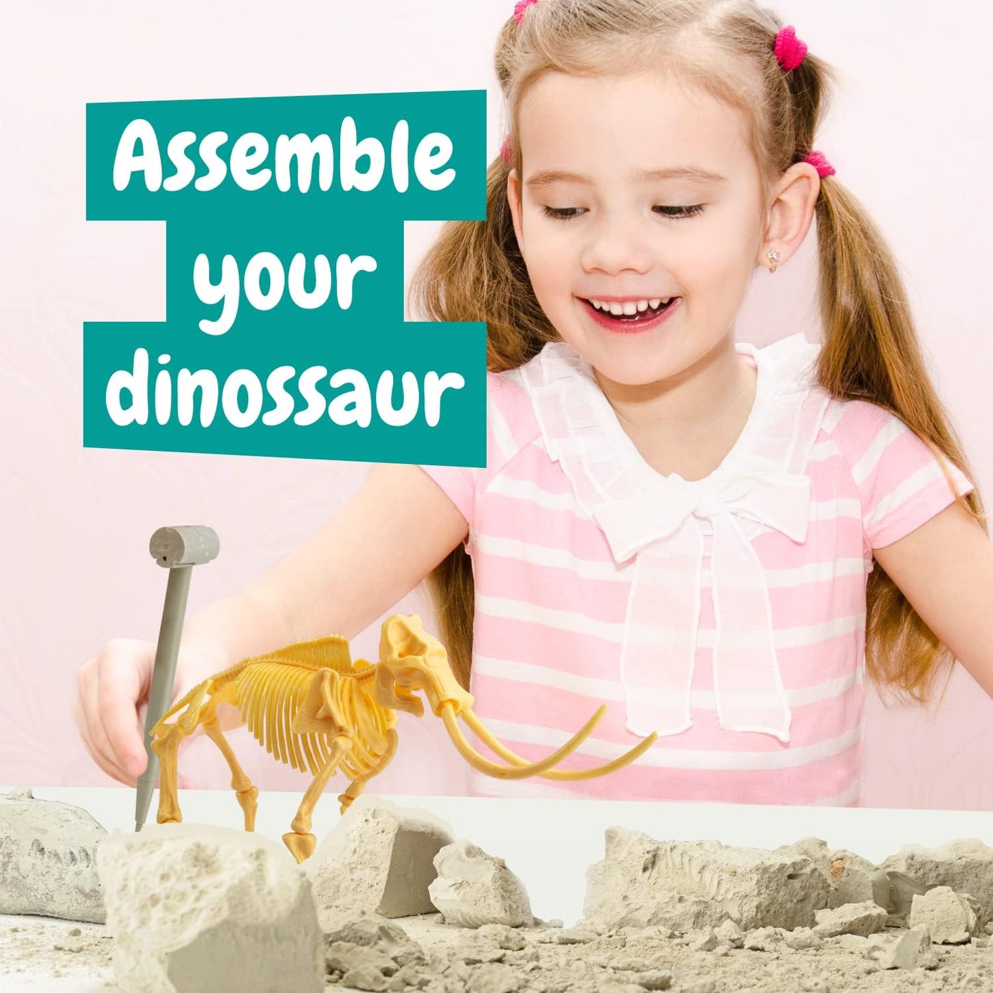 Science4you Triceratops Dinosaur Fossil Digging Kit - Excavate and Assemble 10 Dino Bones, Dinosaur Archeology and Paleontologist Toys, Games, Gifts for Boys and Girls Age 6 7 8 9 10+