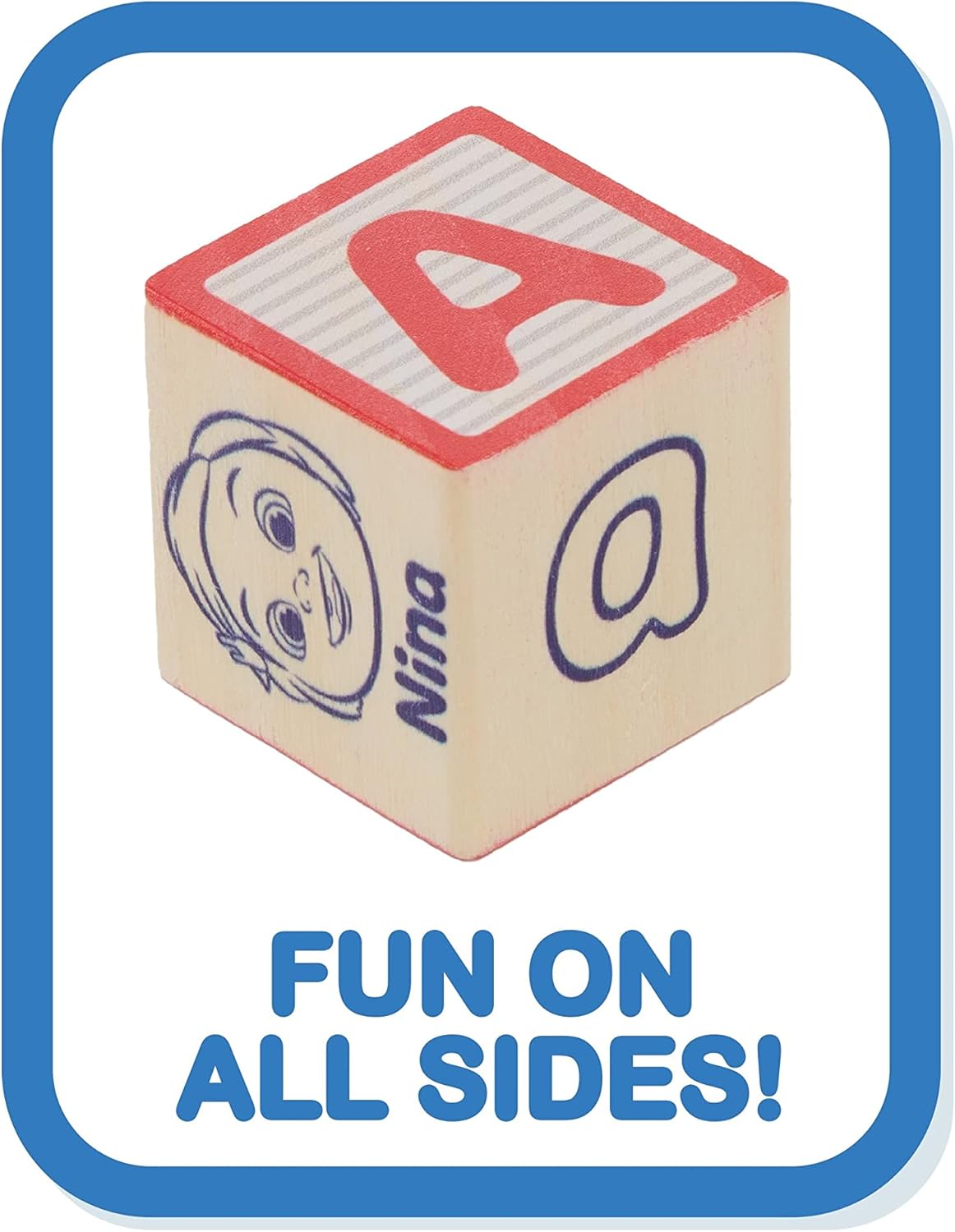 CoComelon 51-piece Classic ABC Wooden Block Set, Preschool Building Toys, Learning and Education