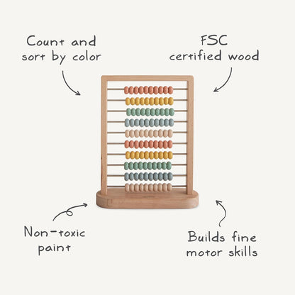mushie Wooden Abacus | Kids 2 Years+ | Preschool Educational & Toddler Montessori Toy