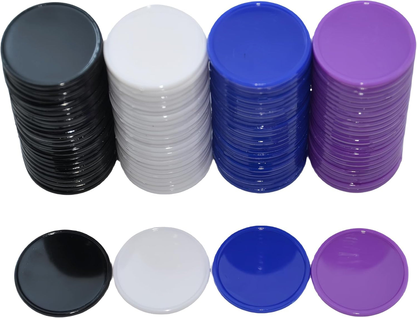 Smartdealspro Set of 100 1 Inch Opaque Plastic Learning Counters Mini Poker Chips Game Tokens with Storage Box (Pink)
