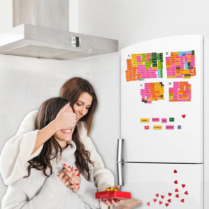 Simply Magic 910 PCS Magnetic Phonics Tiles Set & 1138 PCS Colorful Poetry Magnets Kit