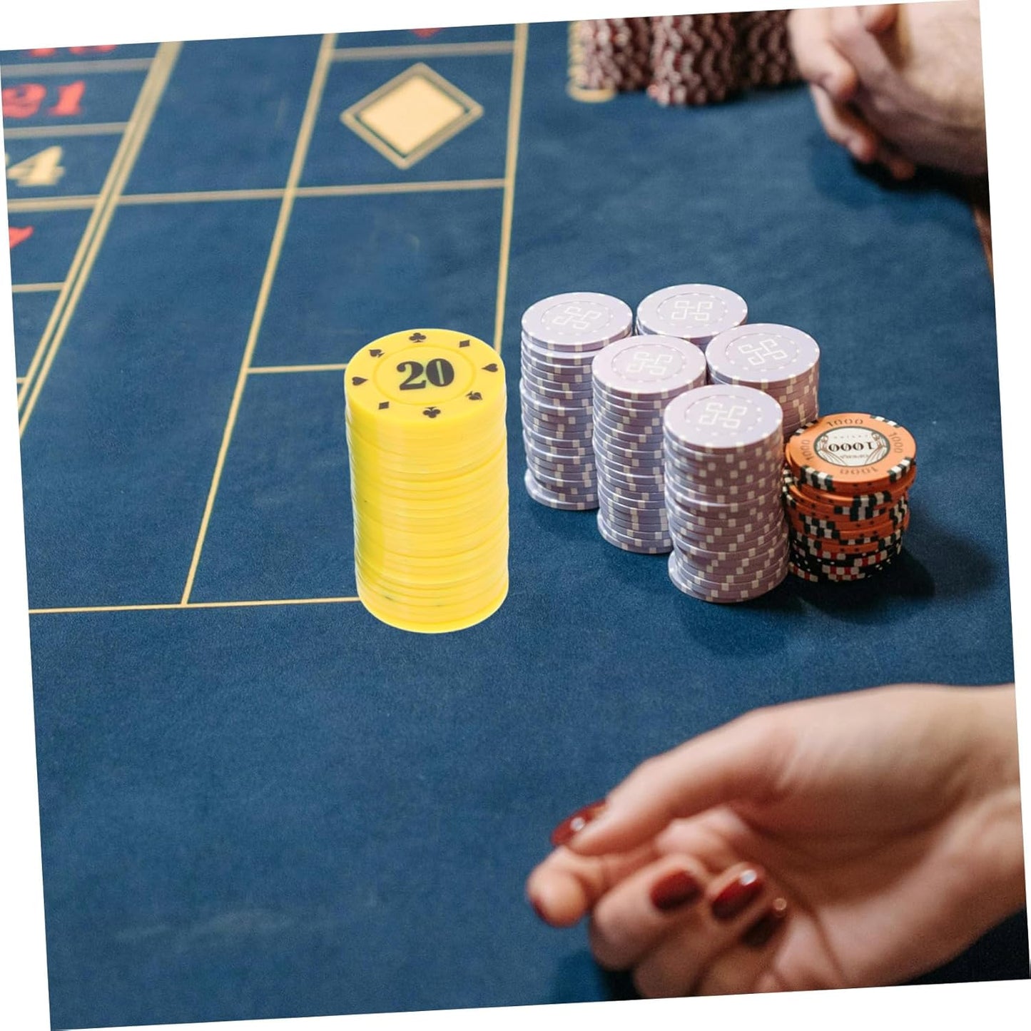Toddmomy 100pcs Counting Chips for Games Game for Math Counting Sorting Rewards for Boys and Girls Learning Mahjong Poker Chip Props