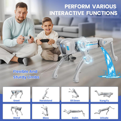 cxjoigxi Smart Dog Toy, Interactive STEM Pet, Voice & Remote Control, App Programming, 30+ Actions, Bionic Walking, RC Dog Birthday Gifts for Kids Boys Girls Age 6+