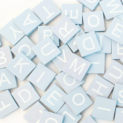 Stiles 100 Piece Wooden Magnetic Letter Tiles - Grey