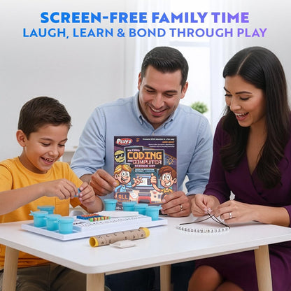 Playz My First Coding & Computer Science Kit - Learn About Binary Codes, Encryption, Algorithms & Pixelation Through Fun Puzzling Activities Without Using a Computer for Boys, Girls, Teenagers, Kids
