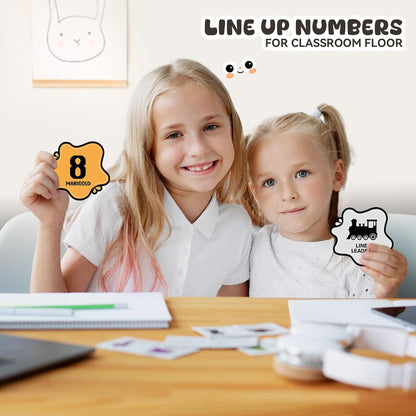 SICOHOME Line up Spots for Classroom Floor - 54Pcs Floor Numbers for Classroom Lining up Number Stickers for Back to School Kindergarten Preschool Elementary Supplies