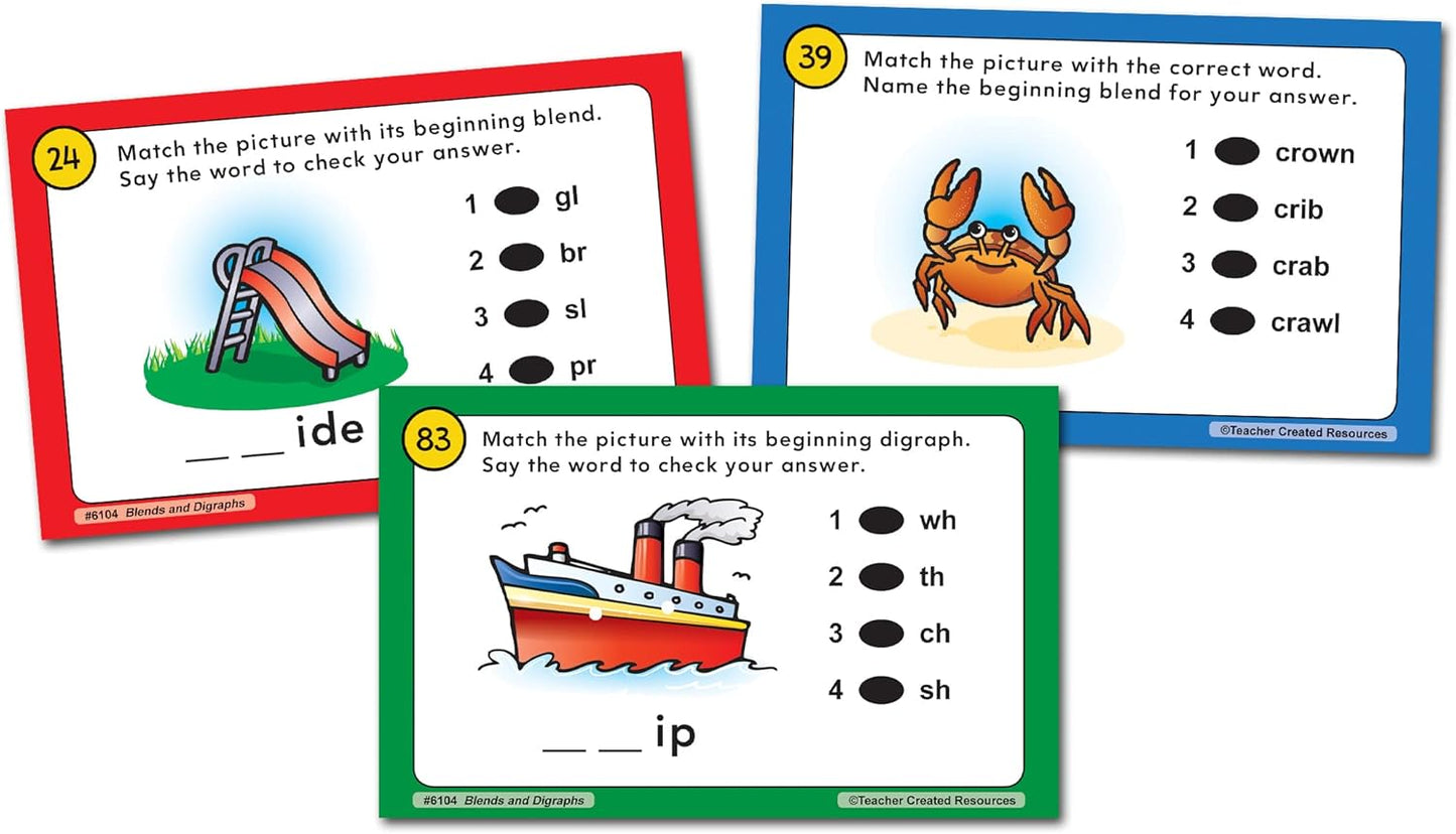 Teacher Created Resources Power Pen Learning Cards: Blends & Digraphs