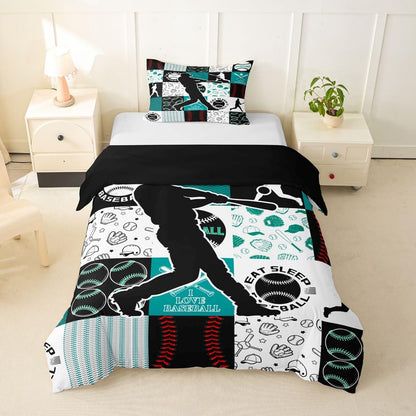 Drum Kit Duvet Cover,Kids Musical Instruments Bedding Set,Rock Music Comforter Cover for Boys Girls Room Decor,Neon Lighting Lightweight Bedspread Cover Twin Size with 1 Pillow Case(No Comforter)