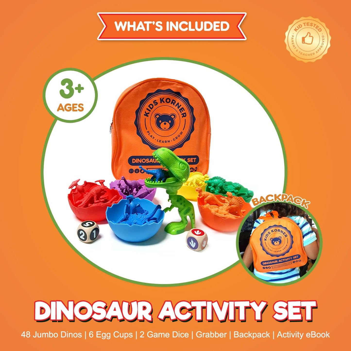 Deluxe Counting & Sorting Bears Game Set - Montessori Fine Motor Learning Jumbo Toys with Stacking Cups, 60 Preschool Math Manipulatives, 2 Toddler Games Dice, Toy Storage & Activities eBook