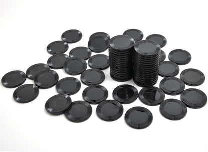 Smartdealspro 64pcs 32mm/1.26 Inch Opaque Plastic Learning Counters Disks Mini Poker Chips Game Tokens with Storage Box (Red)