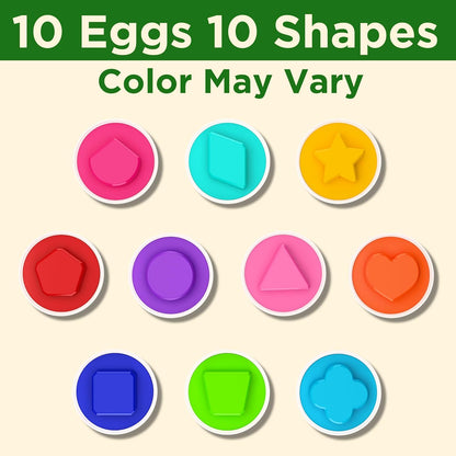 iPlay, iLearn Toddler Dinosaur Matching Egg Toy, Shape Sorter Match Game, Fine Motor Sensory Development Montessori Learning Toy, Birthday Stocking Gift 18 24 Month Infant 2 3 4 Year Old Kids Boy Girl