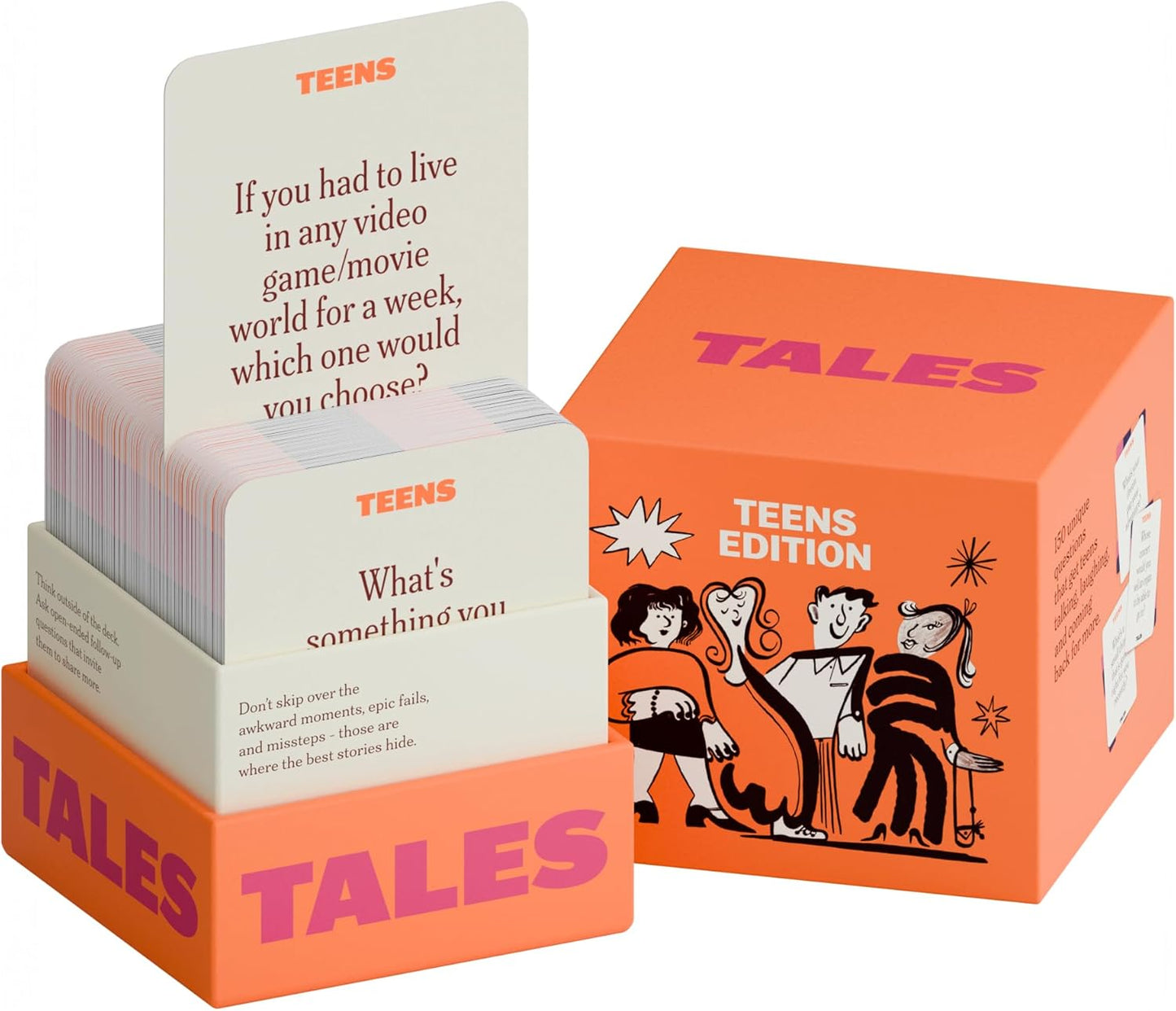 TALES 150 Conversation Cards, Friends Edition, Fun Friend Games for Adults, Teens, Kids, Perfect for Parties, Game Nights, Gifts & Gatherings, Conversations with Friends, Meaningful Connections
