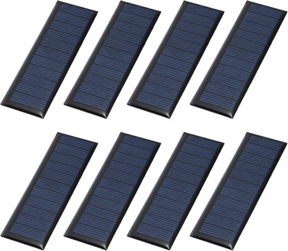 MECCANIXITY 8PCS 1.5V 0.09W 0.06A Mini Solar Panels for Solar Power, Small Solar Photovoltaic Cells Charge DIY Electric Toy Materials Solar System Kits, 1.18" x 1.18"