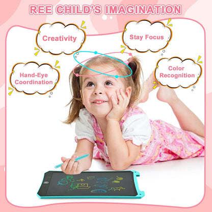 cimetech Toddler Girl Gifts, LCD Writing Tablet 2 Pack, Kids Toys for 3 4 5 6 Year Old Boys, 8.5 Inch Drawing Pad Painting Coloring Books, Travel Essentials Activities, Birthday Gifts Toddler Age 1-3