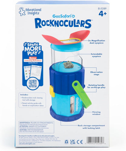 Educational Insights GeoSafari Rocknoculars - Outdoor Toys for Kids Ages 4-8, STEM Toys and Geology Tools, Rock Collecting Binoculars for Toddlers, Kids Camping Toy, Backyard Nature Exploration