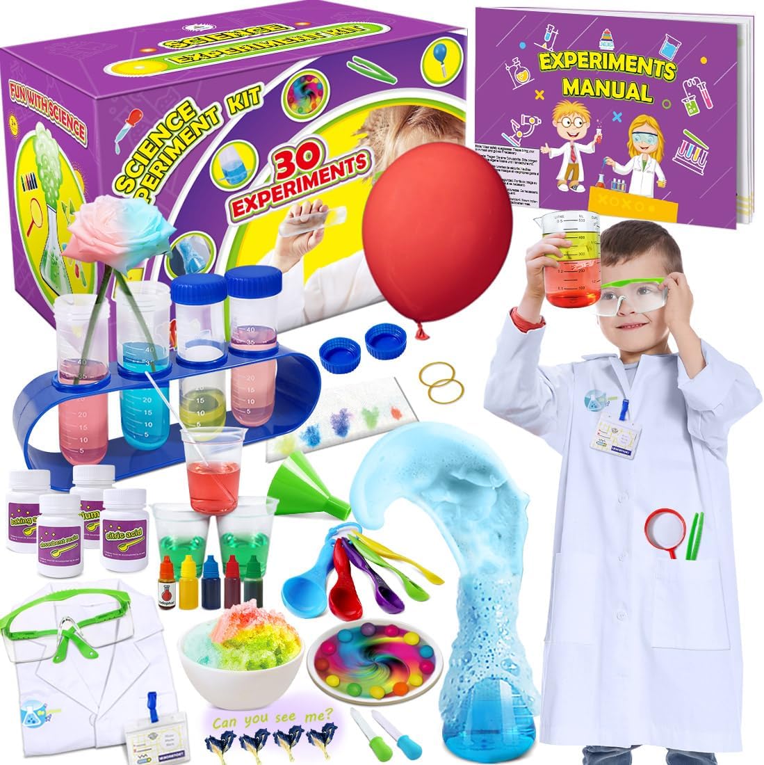 UNGLINGA 150 Experiments Science Kits for Kids, S.T.E.M Educational Project Toys for Boys Girls Birthday Gifts Ideas, Volcano, Chemistry Lab Tools Scientist Set