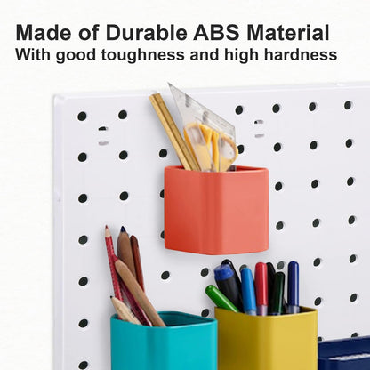 4Pcs Peg Board, Black Pegboard Wall Organizer Panels Wall Mount, ABS Pegboard for Craft Room Garage Kitchen Workshop, ABS Peg Boards Easy Installation