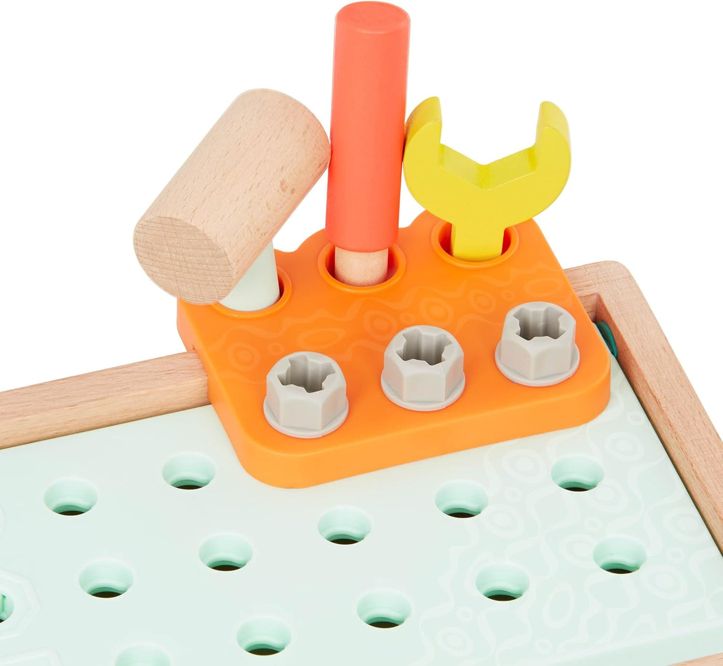 B. toys – Fix ‘n’ Play Kit – Pretend Play Tool Box – Wooden Toolbox & Accessories (25 Pieces) – Carpenter Set for Kids – Play Set with Drill, Hammer, Screwdriver & More – 3+ Years